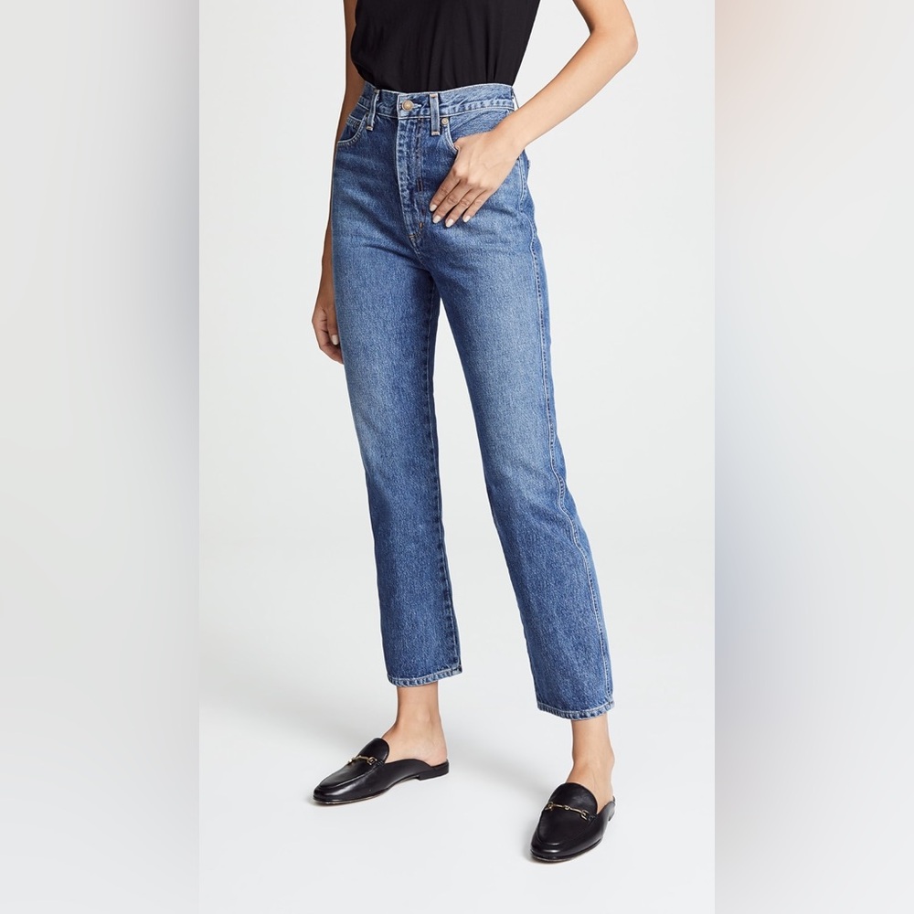 AGOLDE Pinch Waist High Rise Kick Jeans Blue Denim Size 26